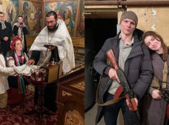Πόλεμος Ουκρανία: Ζευγάρι παντρεύτηκε και μετά πήρε τα όπλα για να πολεμήσει τους Ρώσους