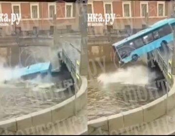 Αγία Πετρούπολη: Λεωφορείο με 20 επιβάτες έπεσε σε ποτάμι – Βίντεο που σου «κόβει» την ανάσα