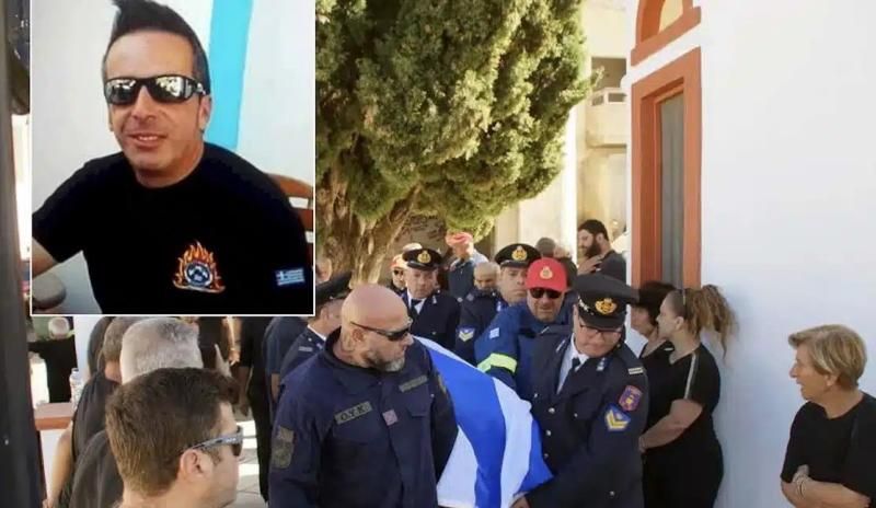 Σε κλίμα συγκίνησης το τελευταίο «αντίο» στον πυροσβέστη Πέτρο Διακάκη